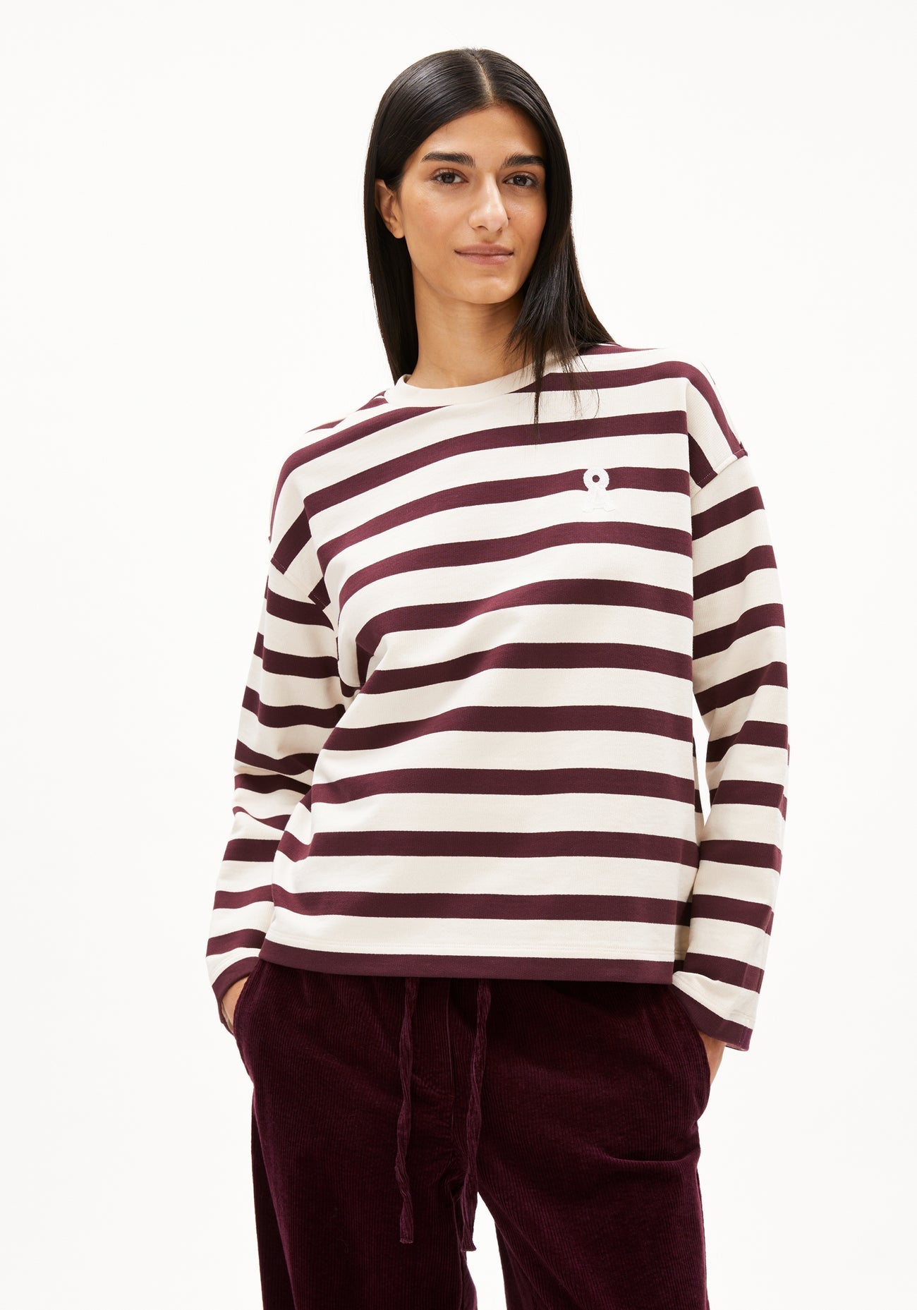 Armedangels - ICONIC Å FRANKAA Bold Sweatshirt Undyed/Dark Cranberry
