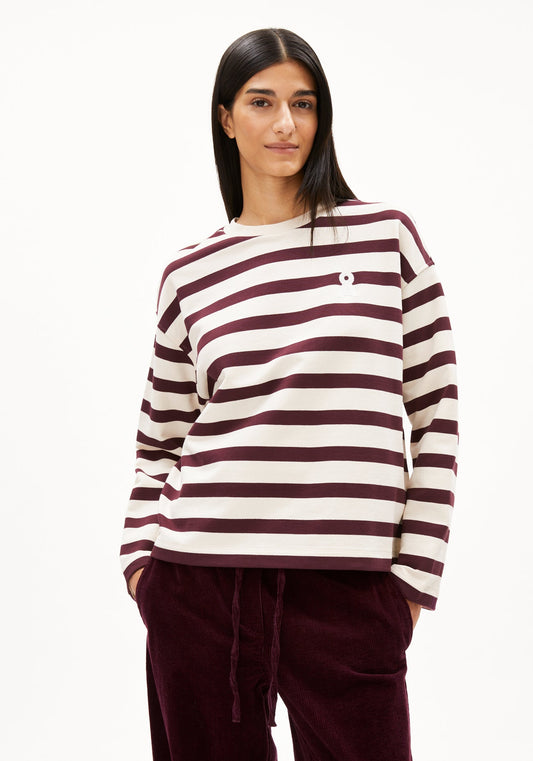 Armedangels - ICONIC Å FRANKAA Bold Sweatshirt Undyed/Dark Cranberry