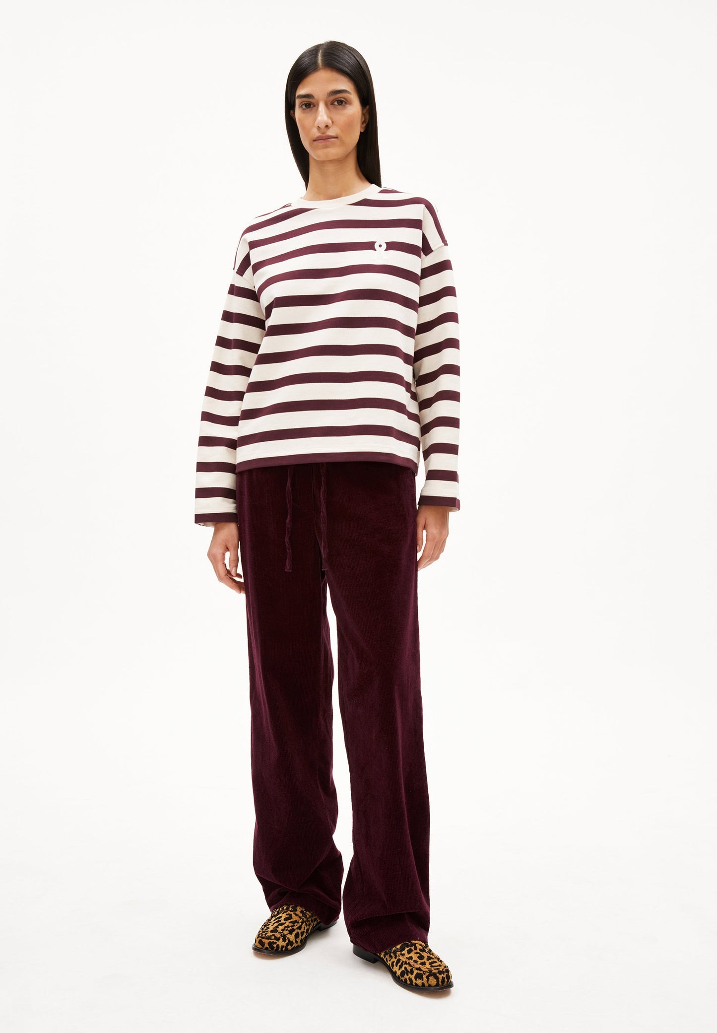 Armedangels - ICONIC Å FRANKAA Bold Sweatshirt Undyed/Dark Cranberry
