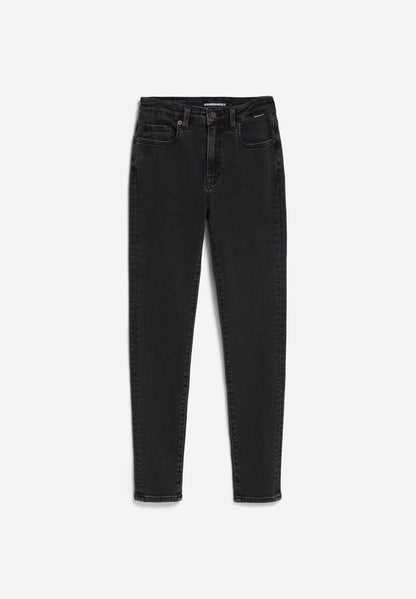 Armedangels - Tillaa Mid Waist Skinny Jean | True Black Washed