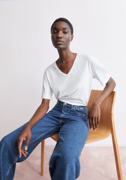 Armedangels - V-Neck T-Shirt White