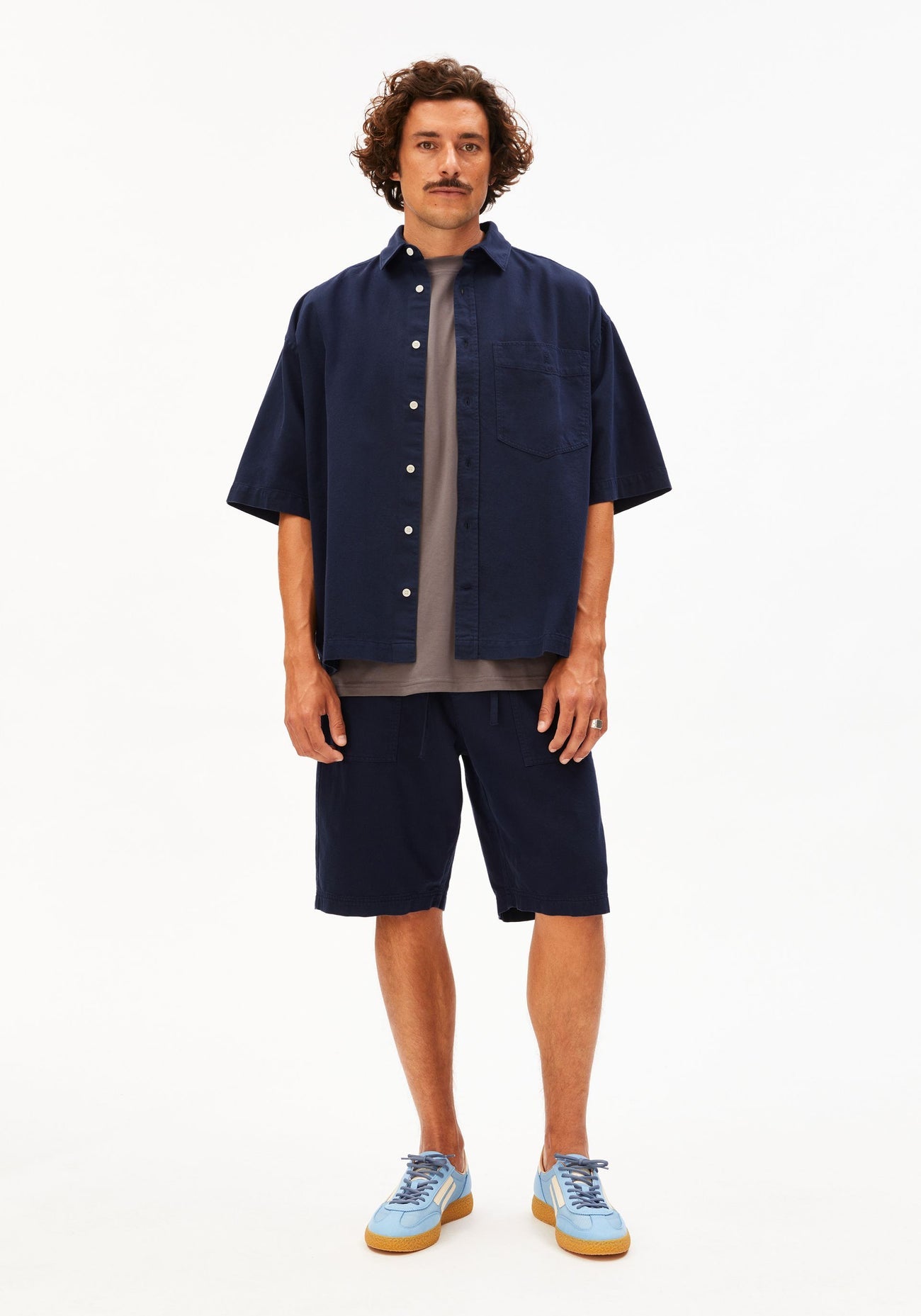 Armedangels - Cotton Lino Short | Tinted Navy