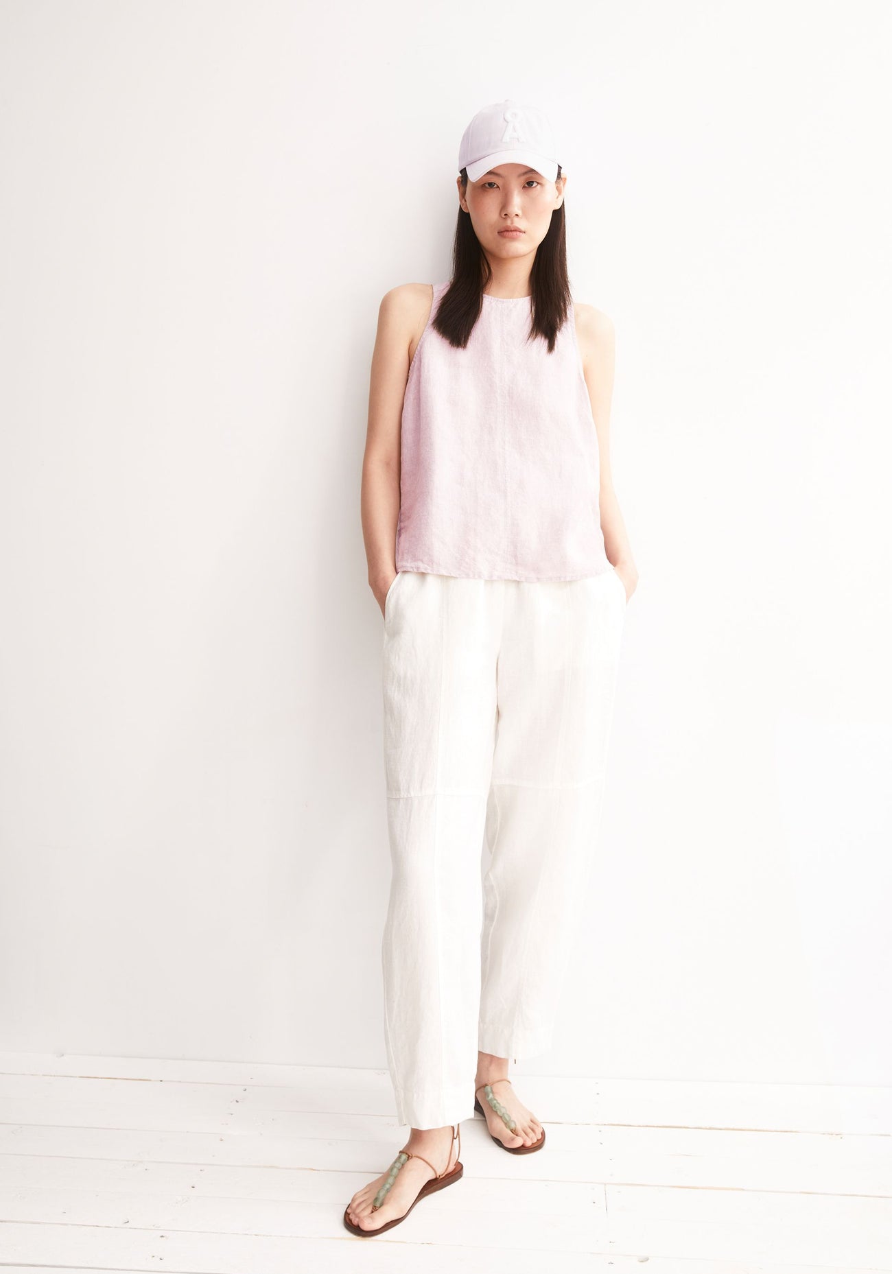 Armedangels - Blusen Top Leinen | Pink Mist