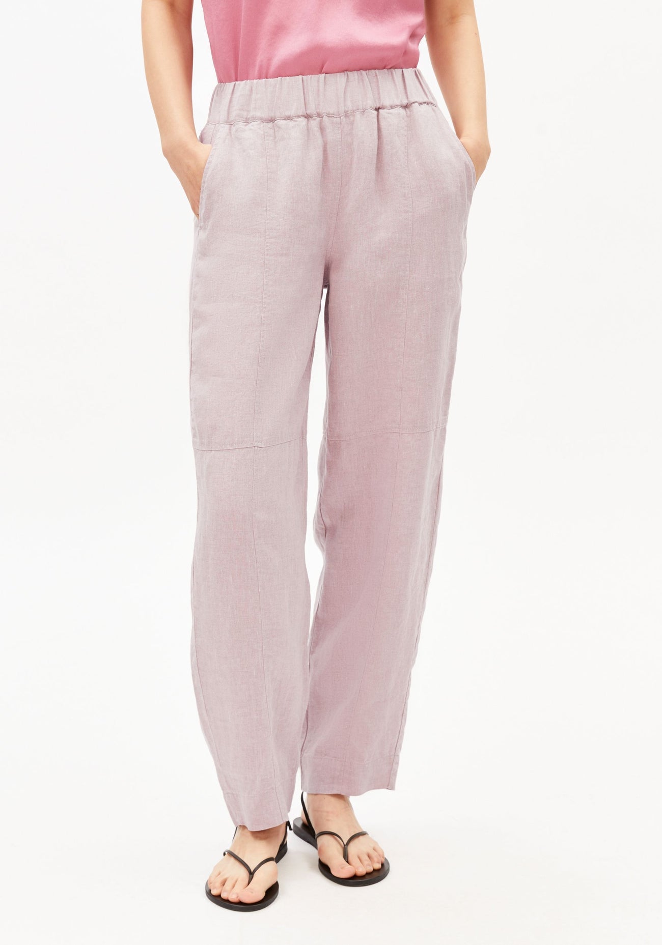 Armedangels - Pull on Barrel Hose Leinen | Pink Mist