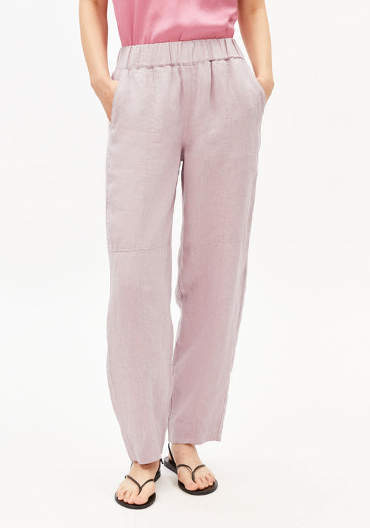 Armedangels - Pull on Barrel Hose Leinen | Pink Mist