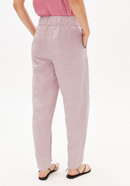 Armedangels - Pull on Barrel Hose Leinen | Pink Mist