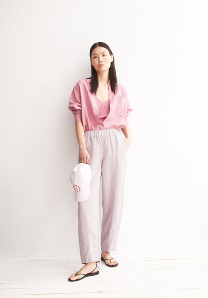 Armedangels - Pull on Barrel Hose Leinen | Pink Mist