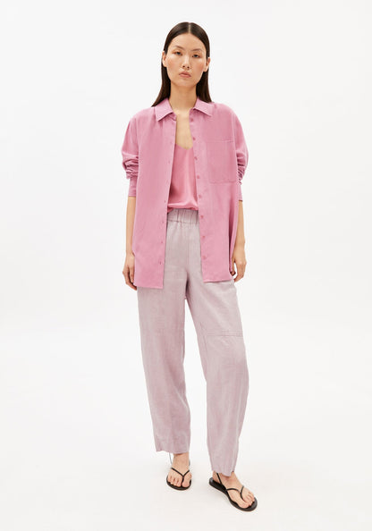 Armedangels - Pull on Barrel Hose Leinen | Pink Mist