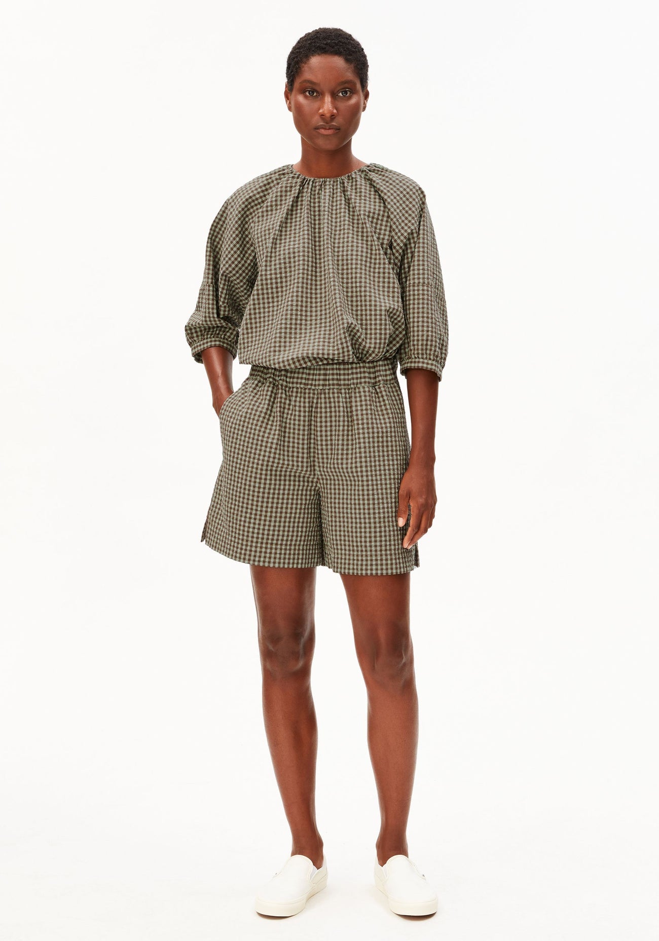 Armedangels - Vichy Seersucker Short