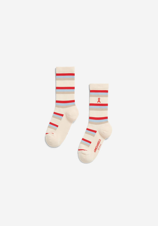 Armedangels - Stripe Socks Oatmilk