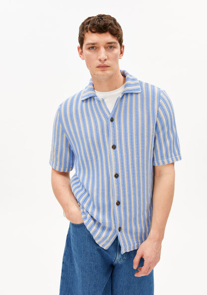 Armedangels - Striped Knit Poloshirt