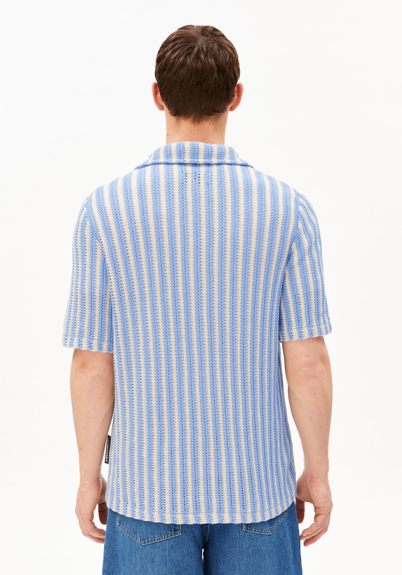 Armedangels - Striped Knit Poloshirt