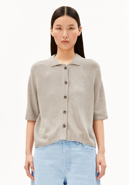 Armedangels - Kurzärmlige Leinen-Mix Strickjacke | Sandstone