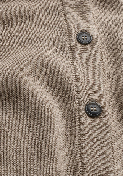 Armedangels - Kurzärmlige Leinen-Mix Strickjacke | Sandstone