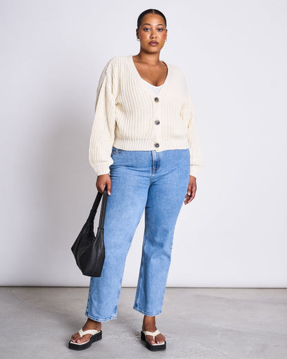JAN'N JUNE - LENA Chunky Cardigan | Offwhite