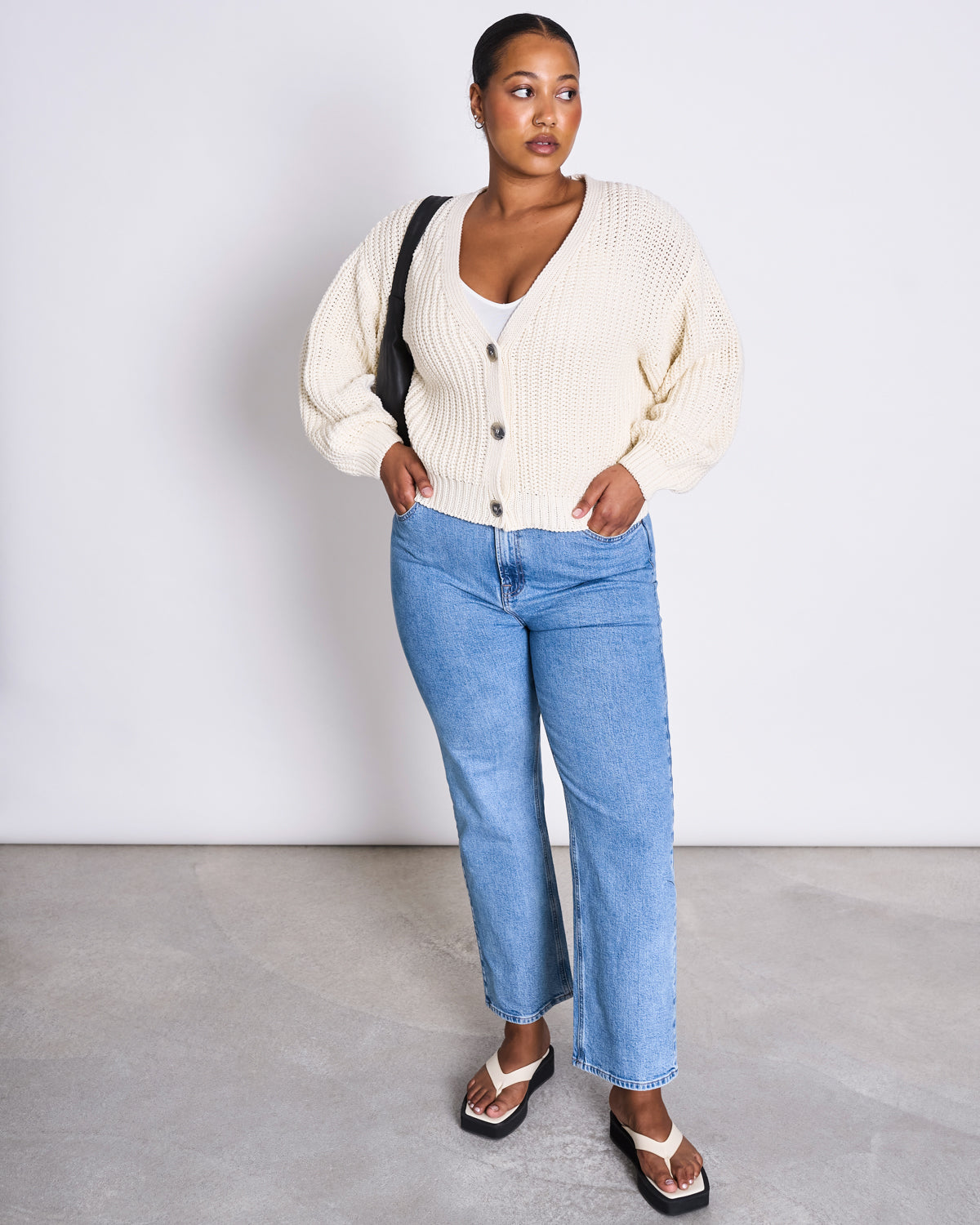 JAN'N JUNE - LENA Chunky Cardigan | Offwhite