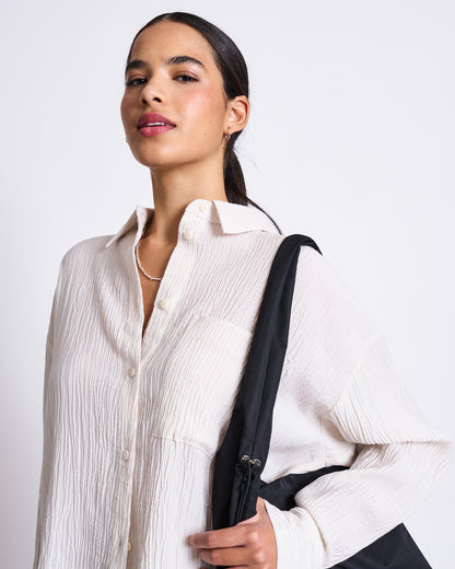 JAN'N JUNE - SKUR Crinkle Shirt Offwhite