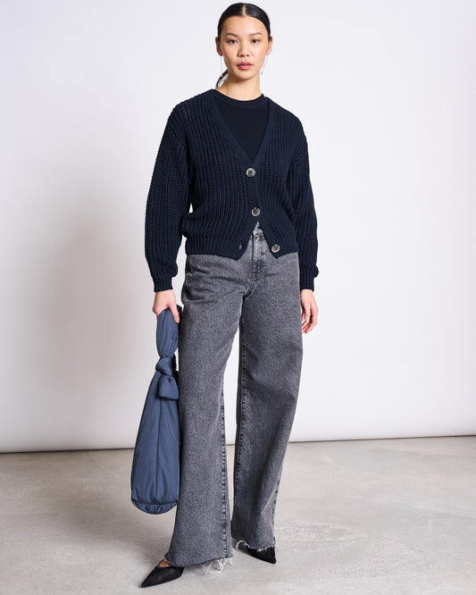 JAN'N JUNE - LENA Chunky Cardigan Nightfall