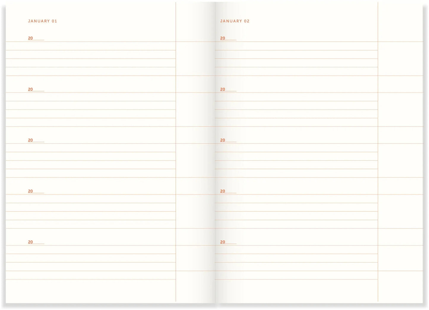 A-Journal - One Line a Day Book Pink Check