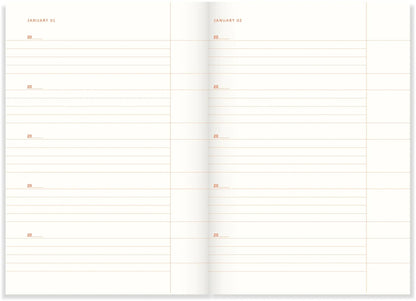 A-Journal - One Line a Day Book Pink Check