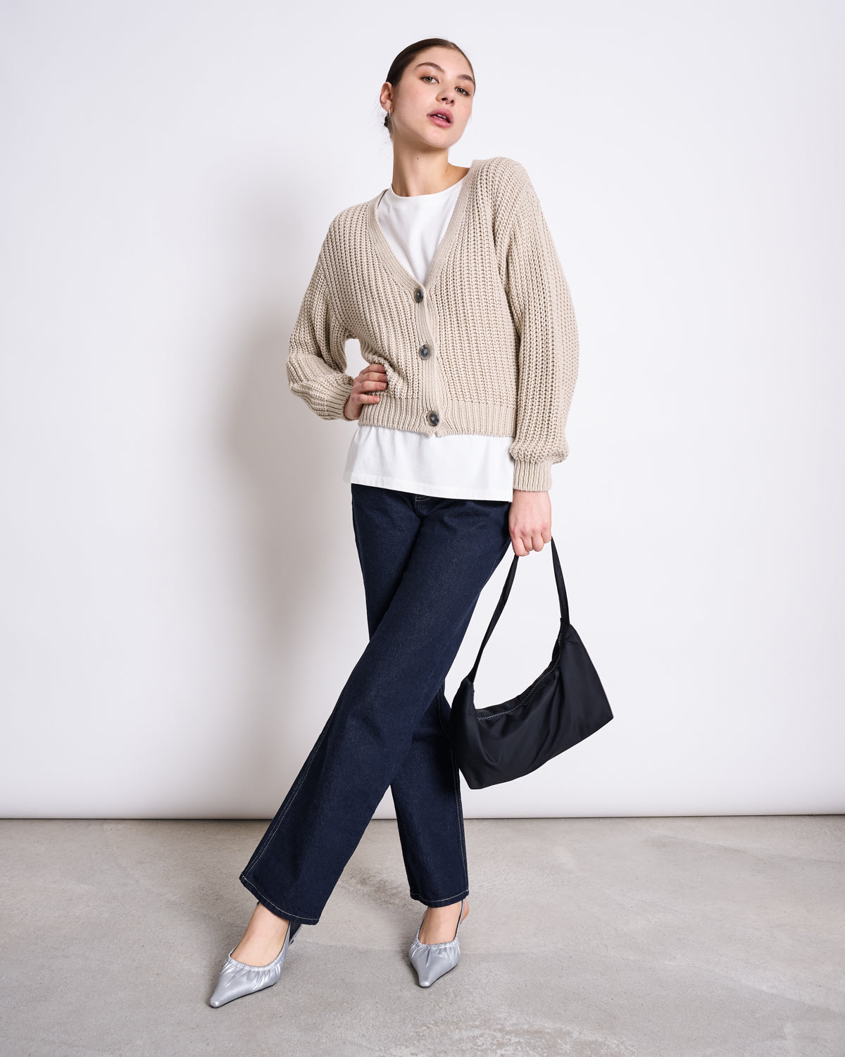 JAN'N JUNE - LENA Chunky Cardigan Ivory
