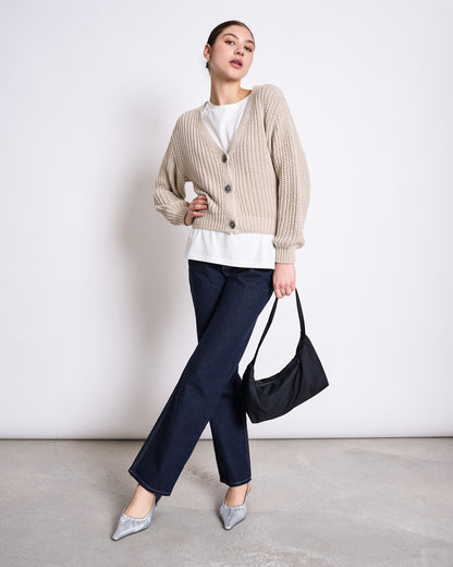 JAN'N JUNE - LENA Chunky Cardigan Ivory