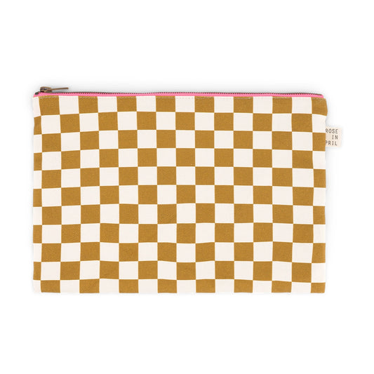 Rose in April - Clutch Check Caramel