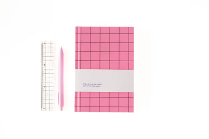 A-Journal - One Line a Day Book Pink Check