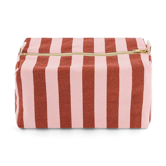 Rose in April - Kosmetiktasche Vic Stripes Brick/Marshmallow