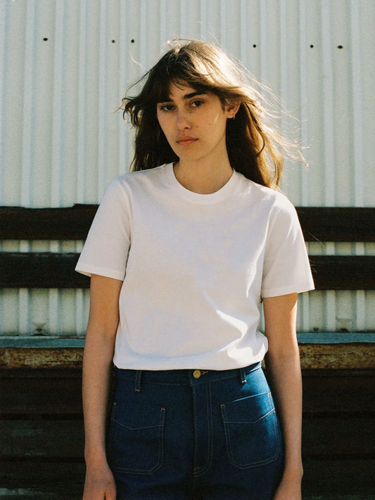 Nudie Jeans - Joni Solid T-Shirt Offwhite