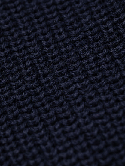 Nudie Jeans - August Rip Cotton Sweater Navy