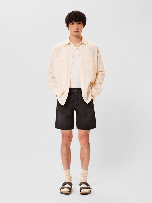 Nudie Jeans - Seth Denim Shorts Aged Black
