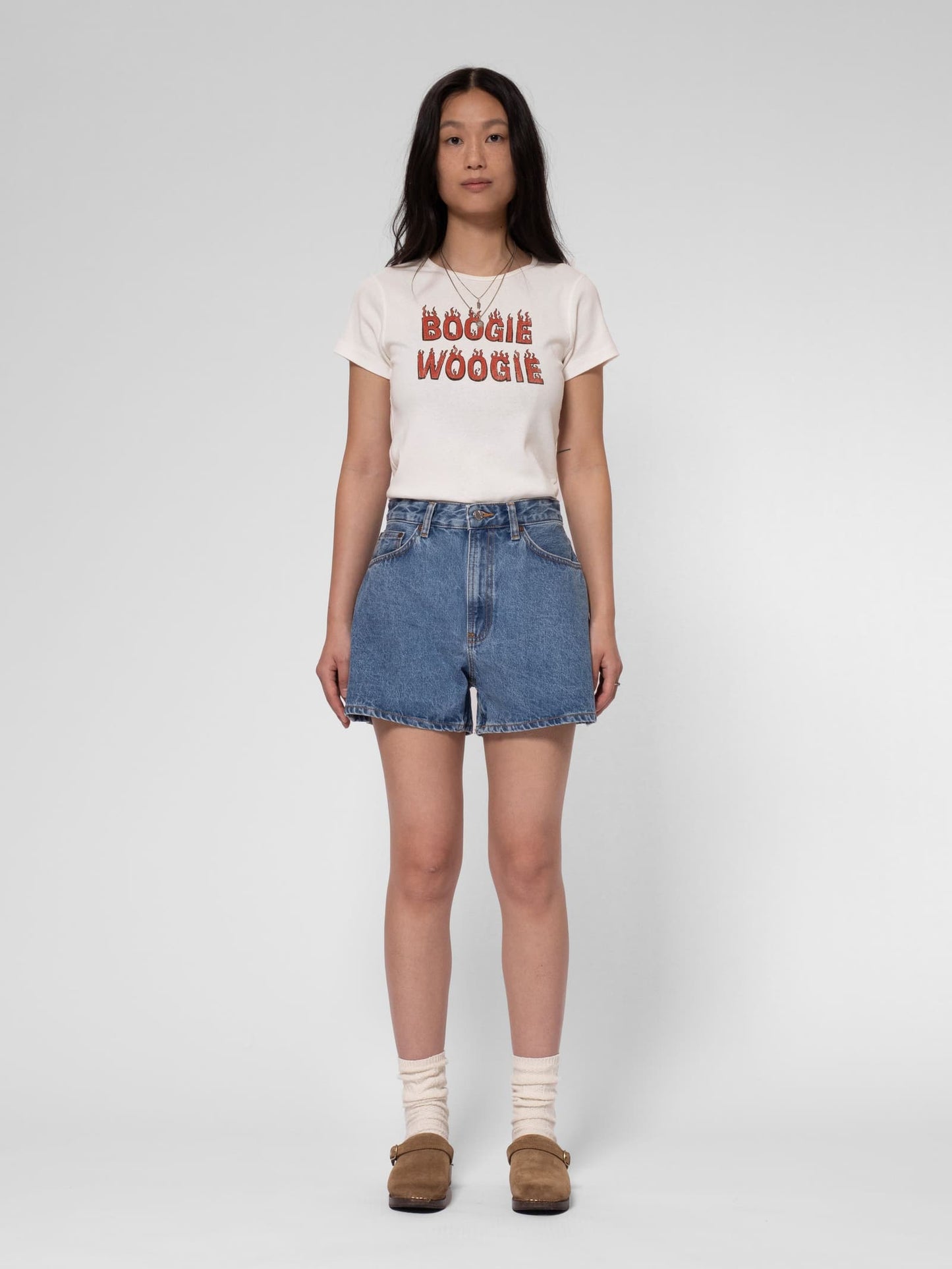 Nudie Jeans - Maeve Denim Shorts Casual Wash Blue