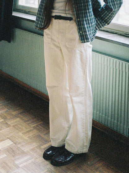 Nudie Jeans - Asta Workwear Pants | Ivory