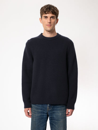 Nudie Jeans - August Rib Woll Pullover