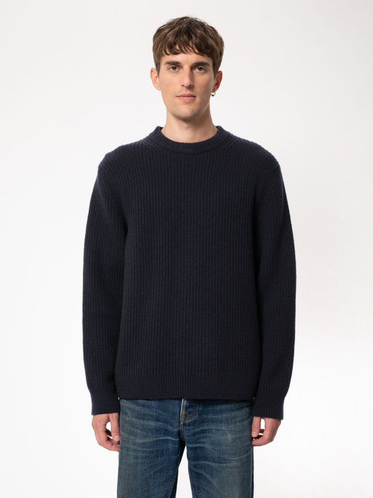 Nudie Jeans - August Rib Woll Pullover