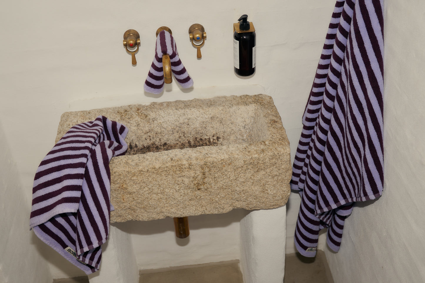 Bongusta - Naram Handtuch | Wine & Lavender Blue