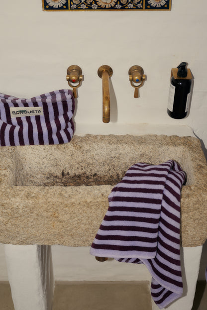 Bongusta - Naram Handtuch | Wine & Lavender Blue