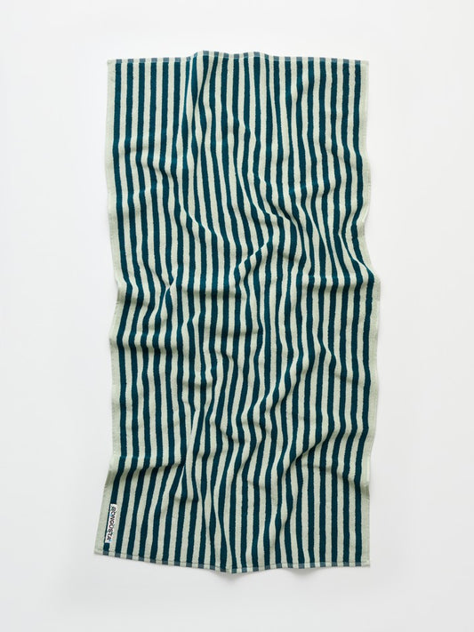 Bongusta - Naram Strandtuch | Sea Foam & Deep Teal