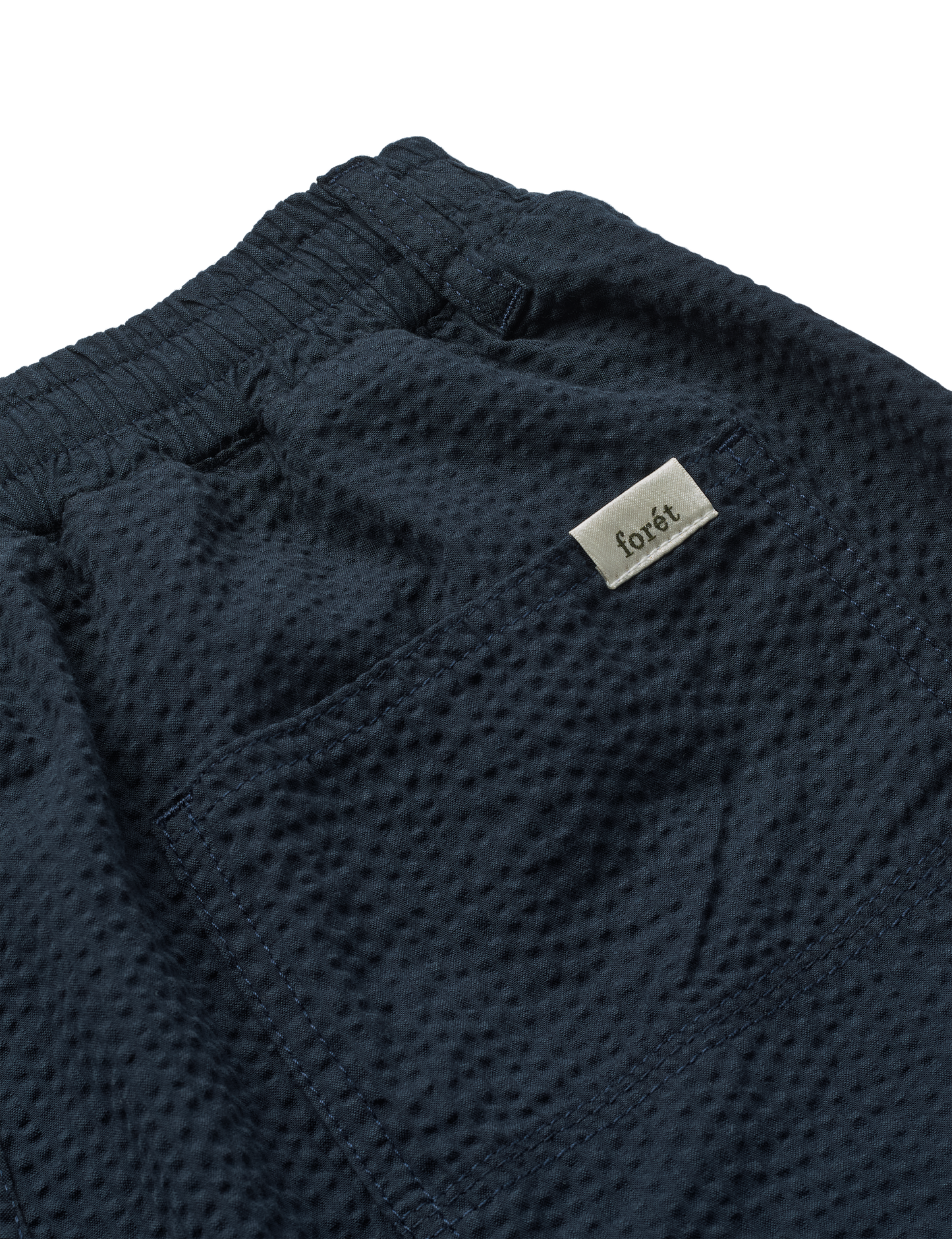 forét - Calm Seersucker Pants | Navy