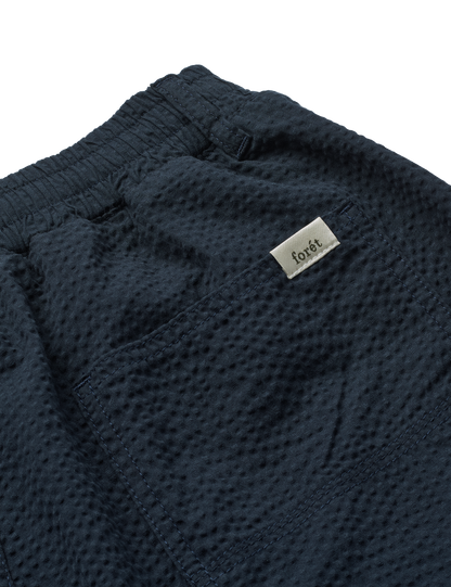 forét - Calm Seersucker Pants | Navy