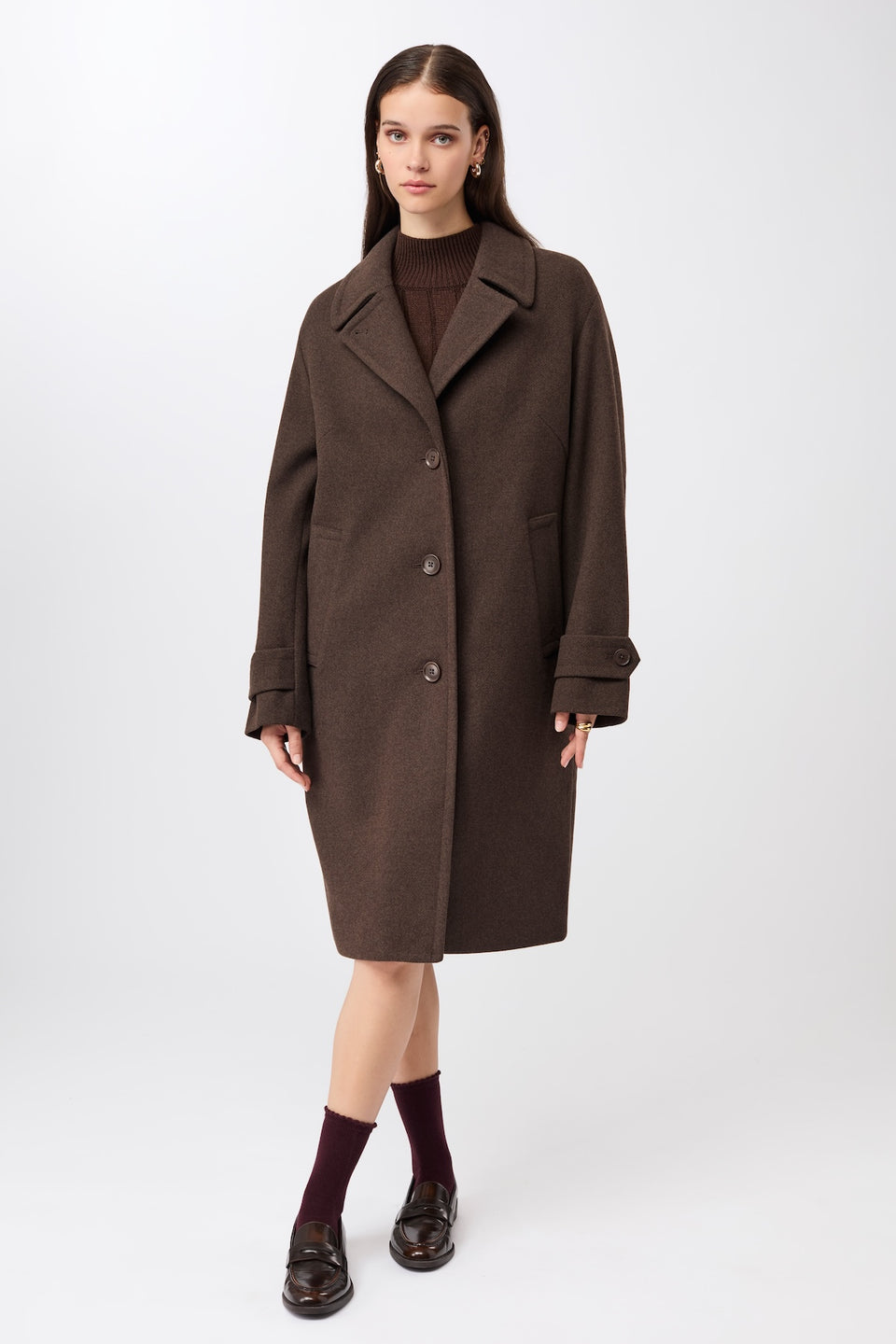 LangerChen - Wollmantel | Brown