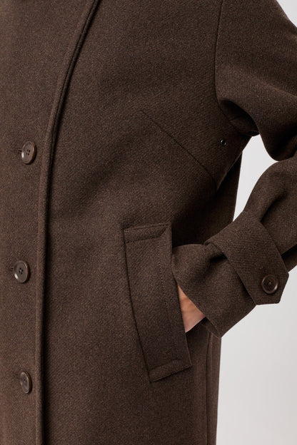 LangerChen - Wollmantel | Brown