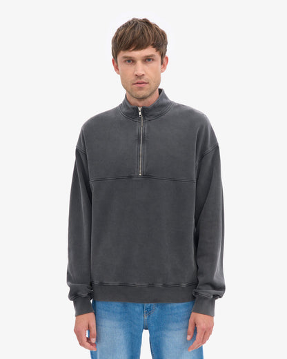 Colorful Standard - Organic Quarter Zip | Faded Black