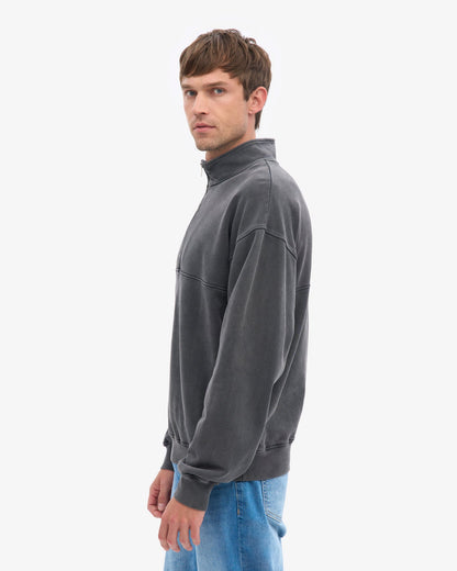 Colorful Standard - Organic Quarter Zip | Faded Black