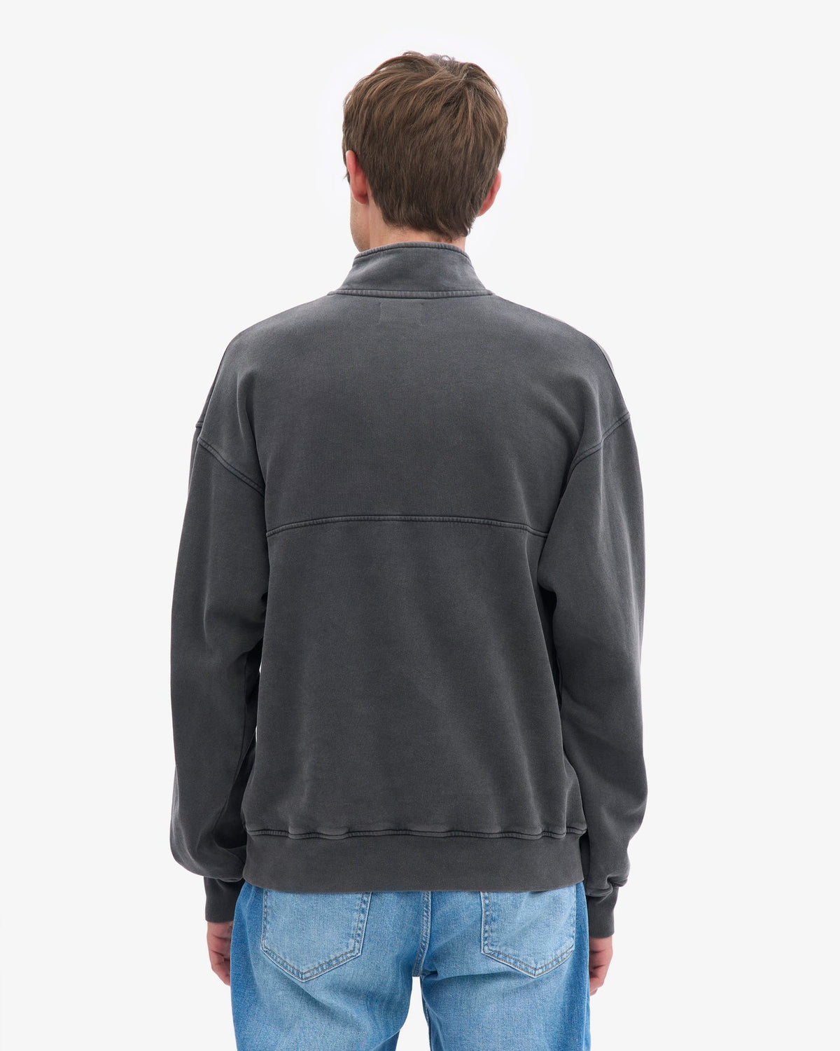 Colorful Standard - Organic Quarter Zip | Faded Black