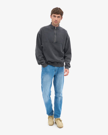 Colorful Standard - Organic Quarter Zip | Faded Black