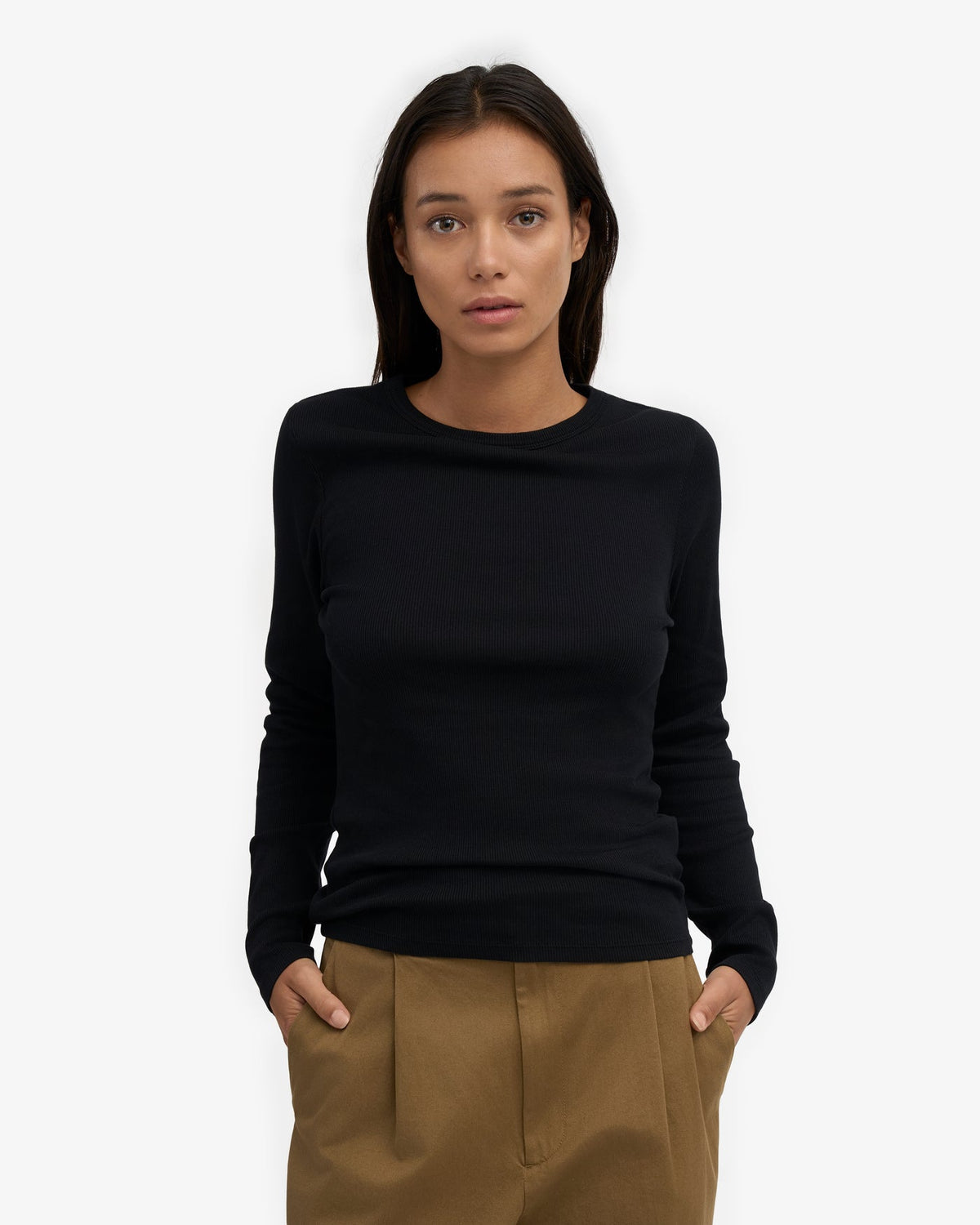 Colorful Standard - Organic Rib Longsleeve | Deep Black