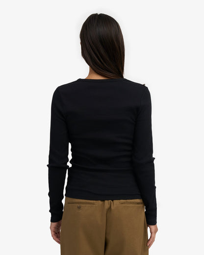 Colorful Standard - Organic Rib Longsleeve | Deep Black
