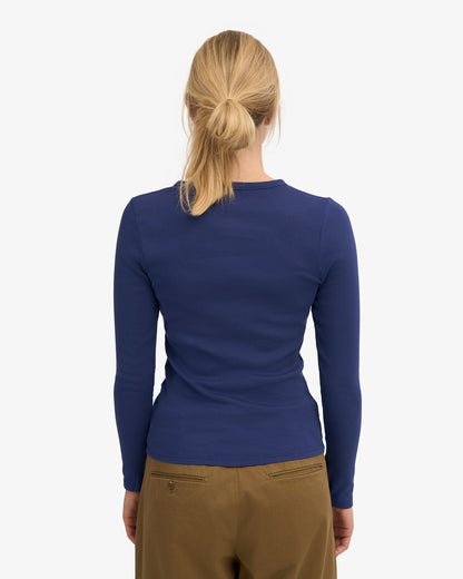 Colorful Standard - Organic Rib Longsleeve | Marine Blue